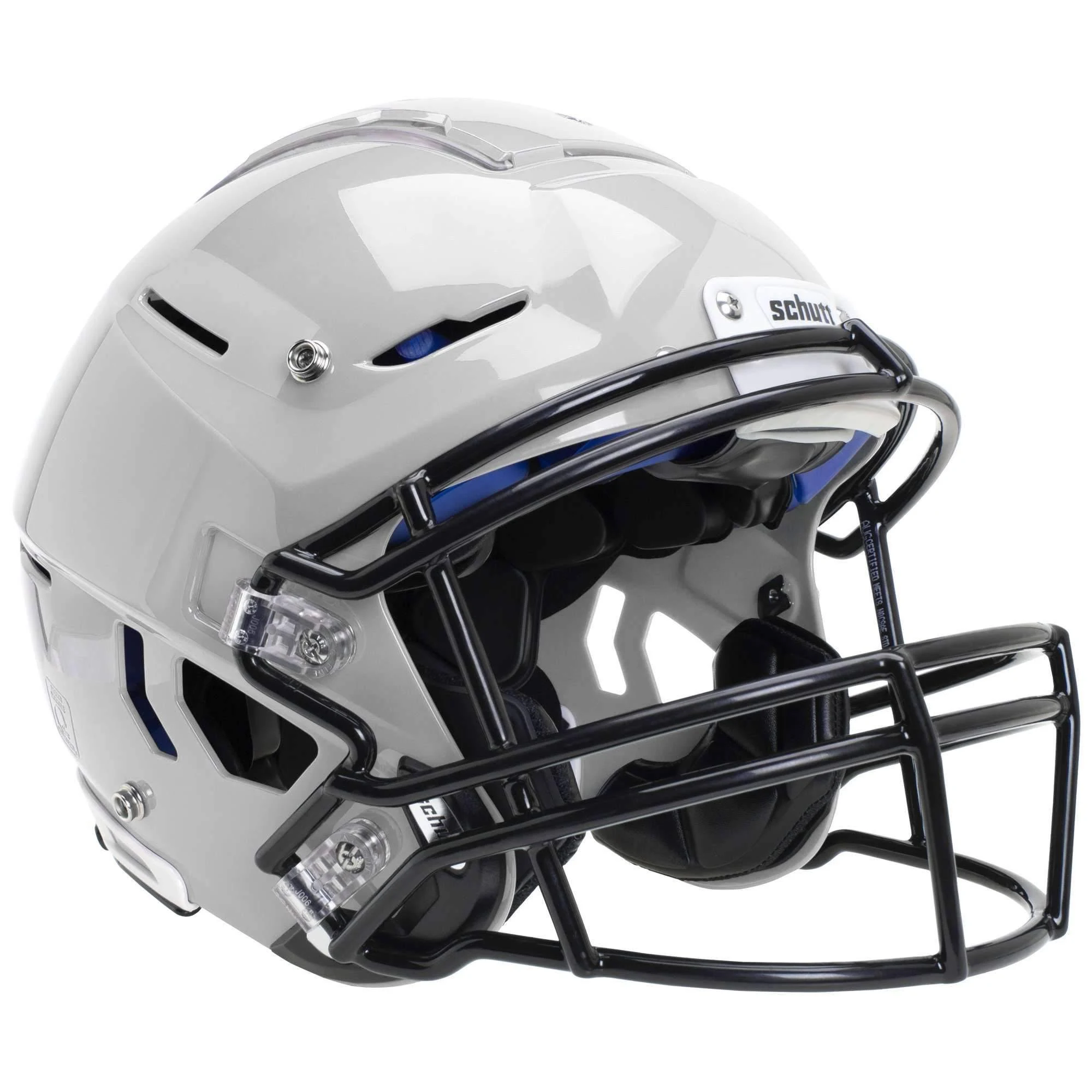 Schutt F7 Ltd Adult Football Helmet w/Attached Titanium Facemask - XL / Metallic Silver