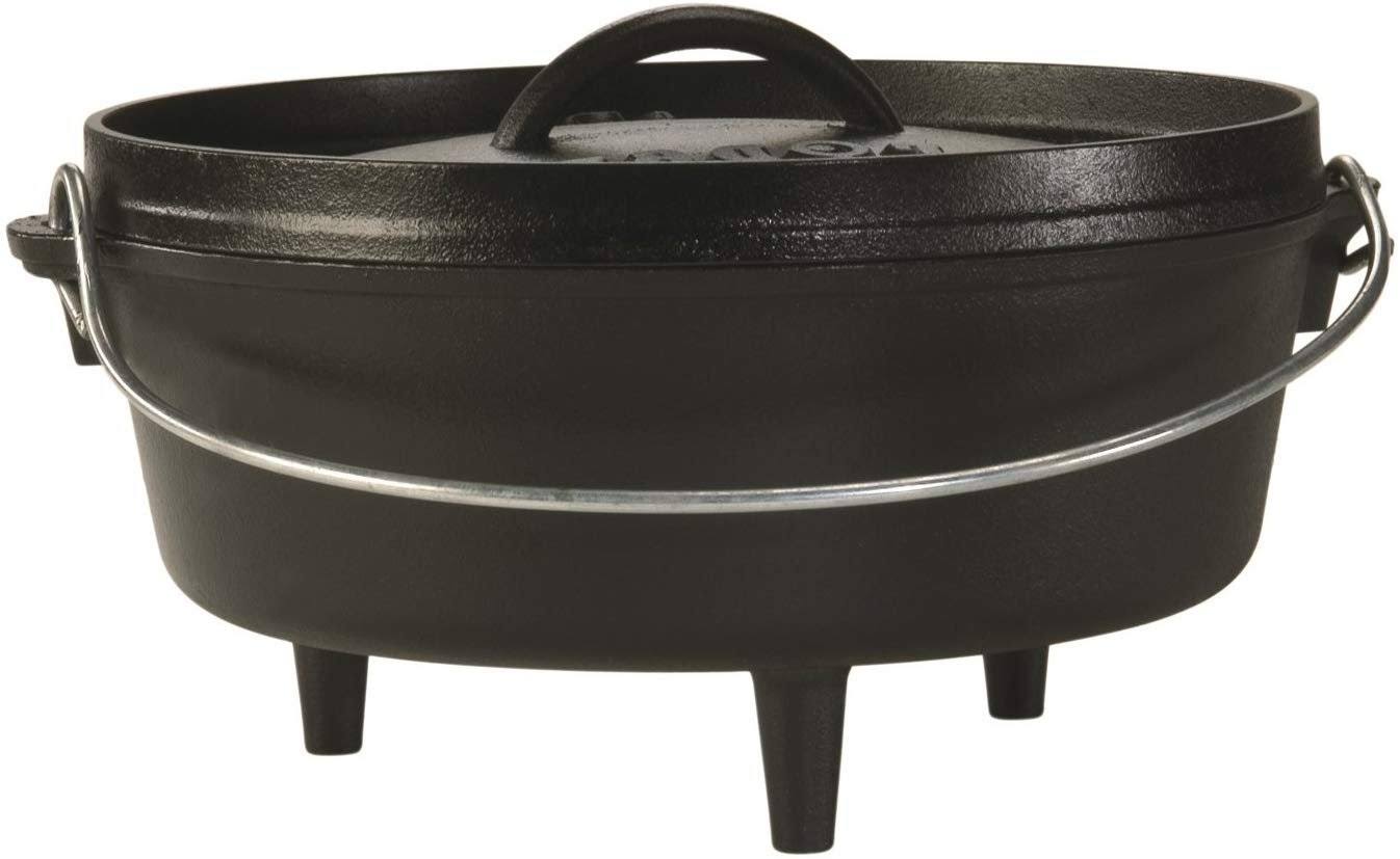 Lodge L10CO3 Cast Iron Camp Dutch Oven, 4-Quart
