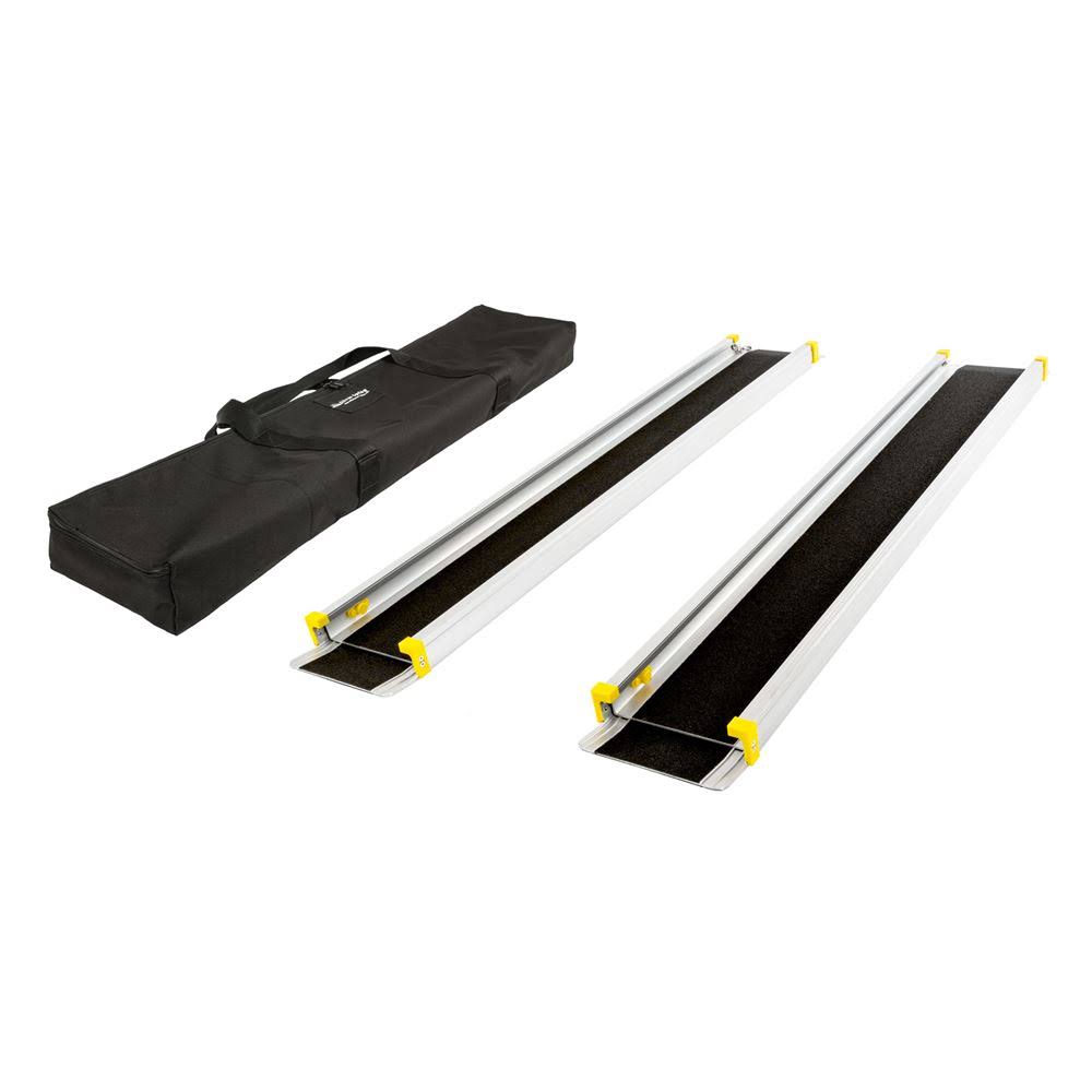 Silver Spring 4-7 ft. Telescoping Wheelchair Track Ramps with Storage Bag