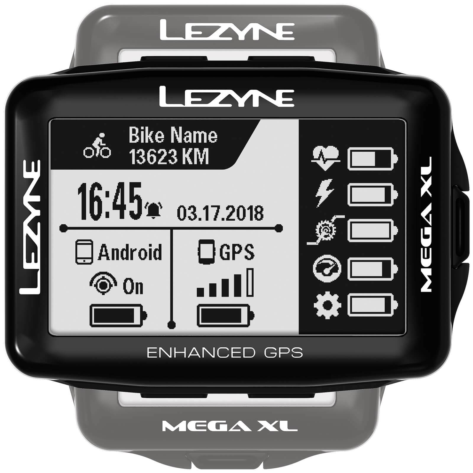 Lezyne Mega XL GPS Computer-Loaded Black