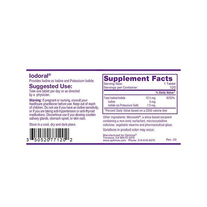 Optimox Iodoral 12.5 240 Tablets