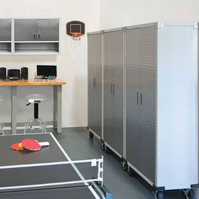 Seville Classics Heavy Duty Storage Cabinet, Stainless Steel