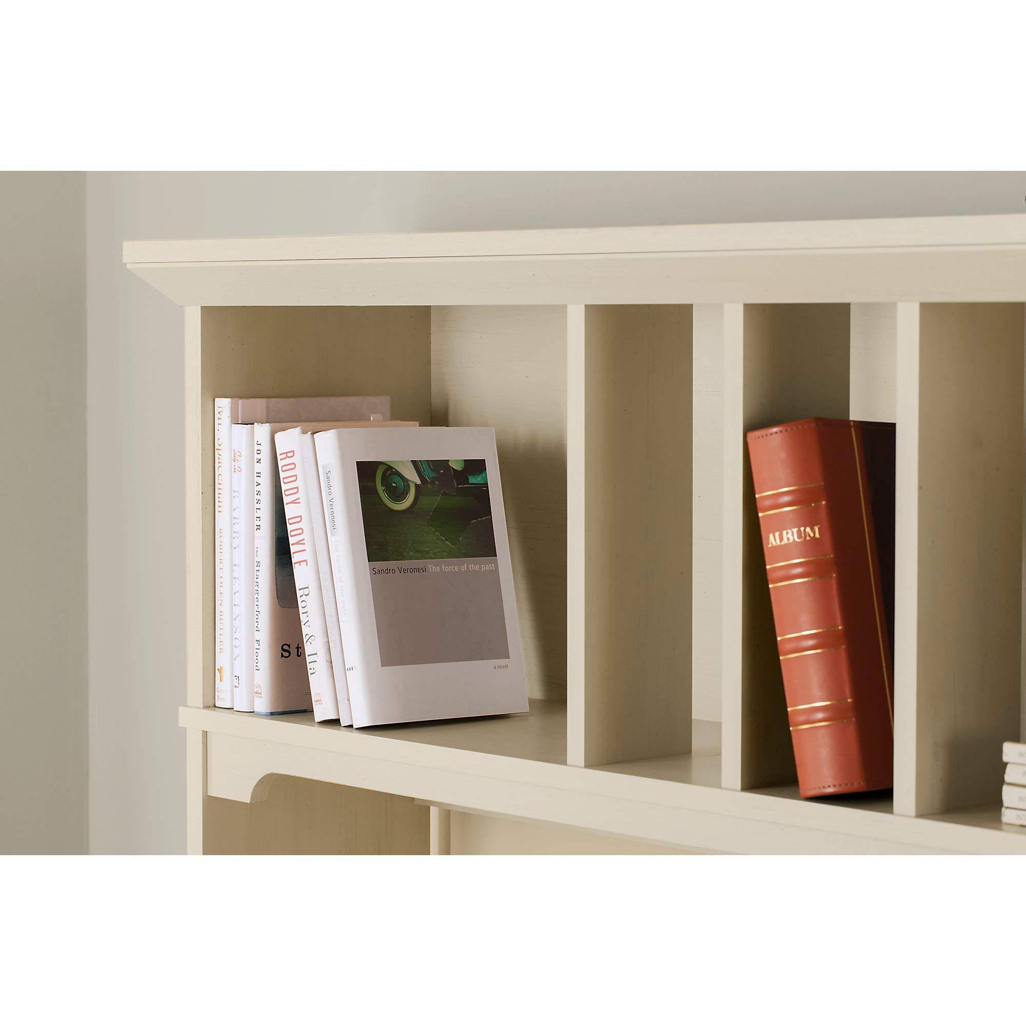 Bush Furniture Salinas Computer Desk with Hutch in Antique White