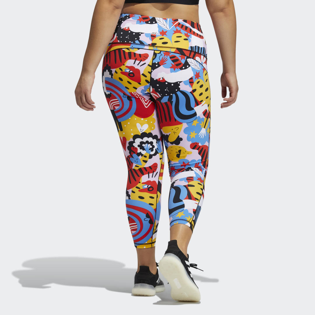Adidas Women's Believe This 2.0 Egle 7/8 Plus Size Tights, 4X, Multi