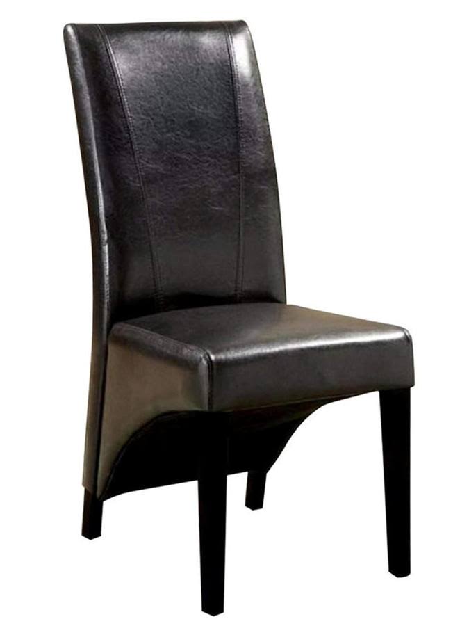 Furniture of America CM3666BK-2PK Madison Black Side Chair (Set of 2)