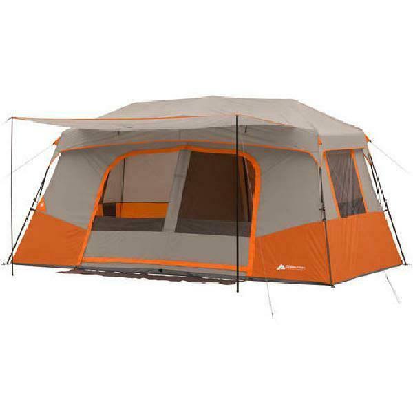 Ozark Trail 11-Person Instant Cabin Tent with Private Room Orange/Green Option - Green