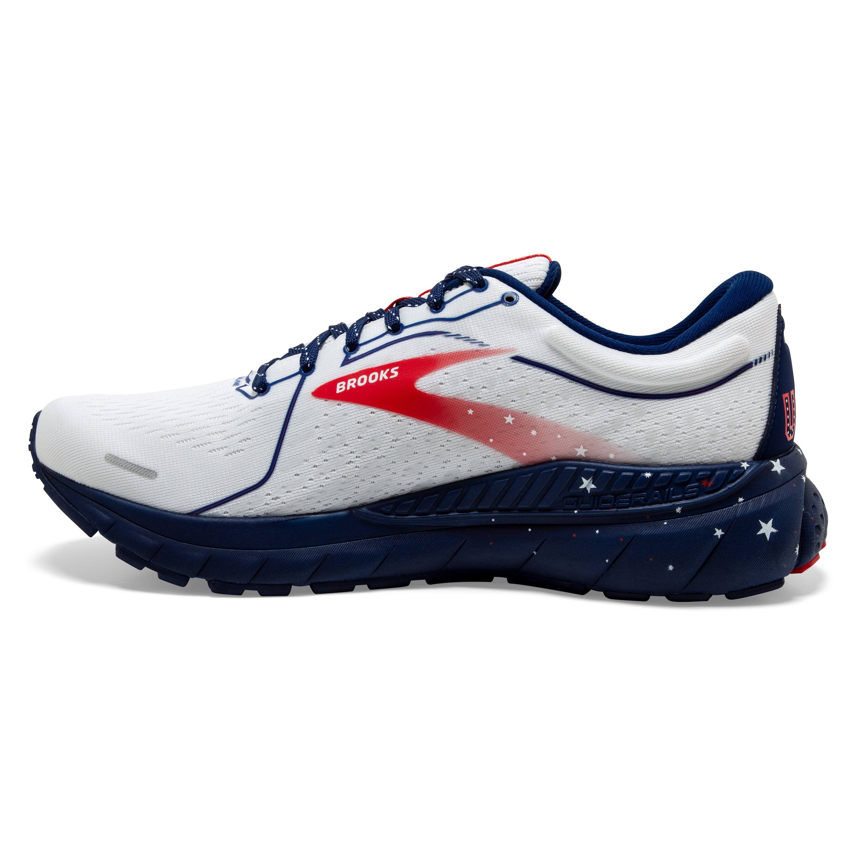 Brooks Women's Adrenaline GTS 21 Running Shoe, Blue/Red/White / 6 / B