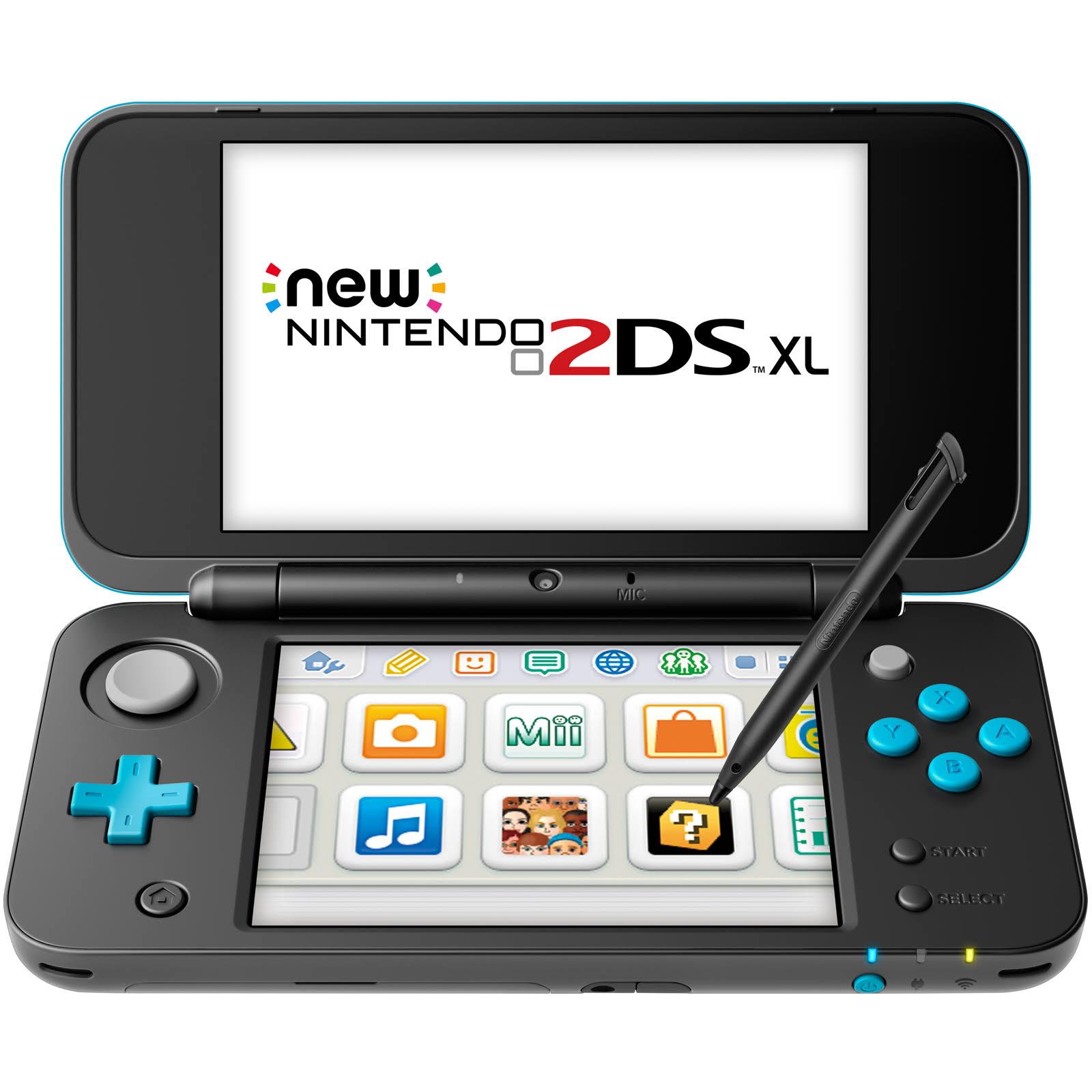 Nintendo 2DS XL Handheld Game Console, Black/Turquoise
