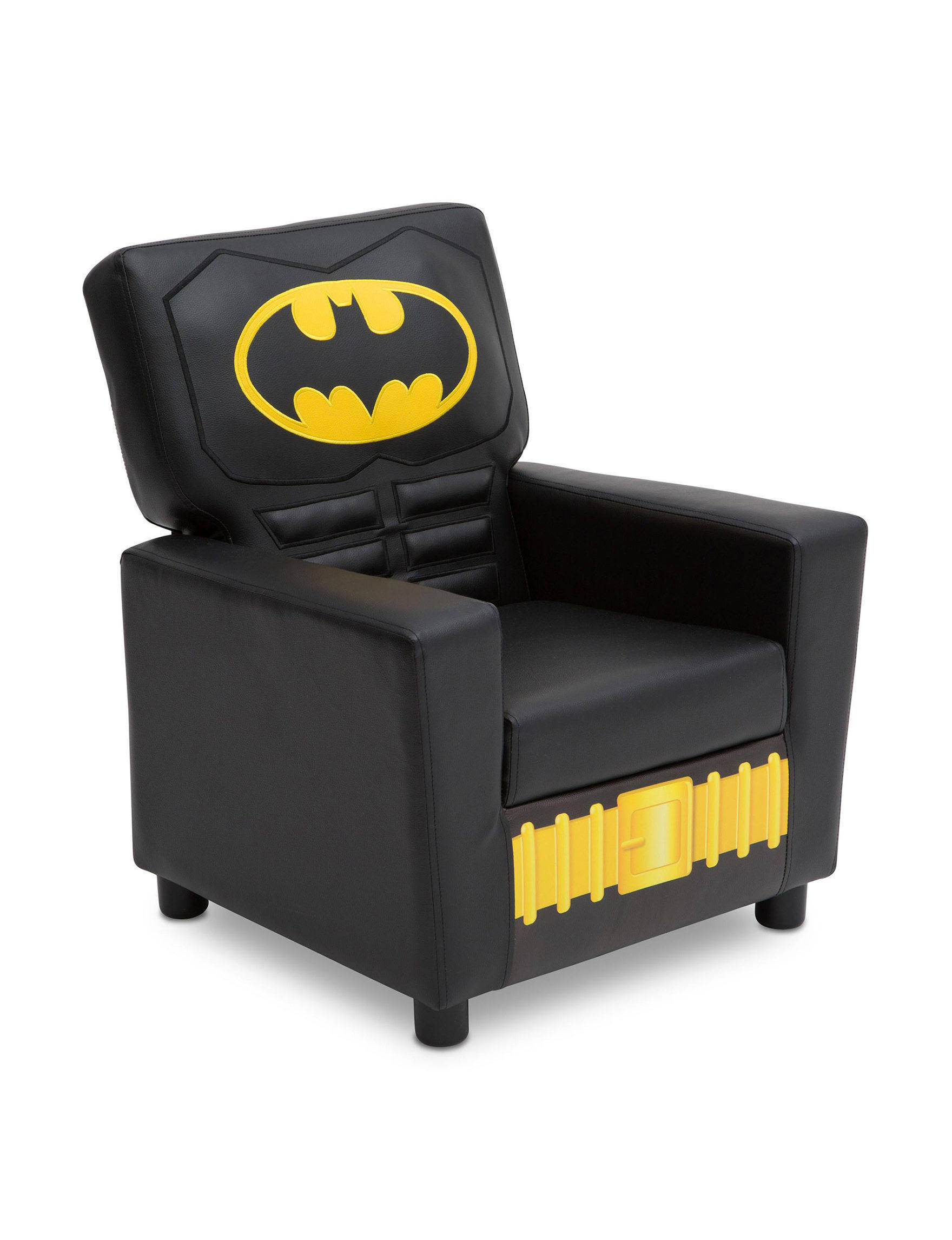 DC Comics Batman Youth High Back Upholstered Chair, Black