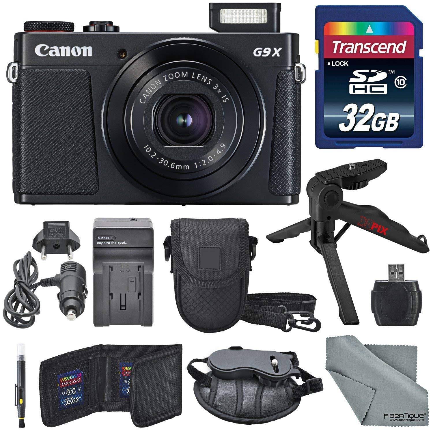 Canon PowerShot G9 x Mark II Digital Camera (Black) w/ 2 x 32GB SD Card