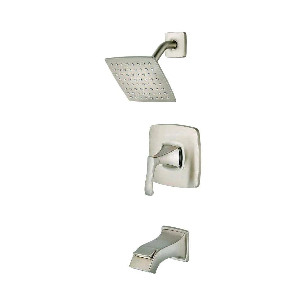 Pfister Venturi 1-Spray Tub and Shower Faucet in Spot Defense Brushed Nickel