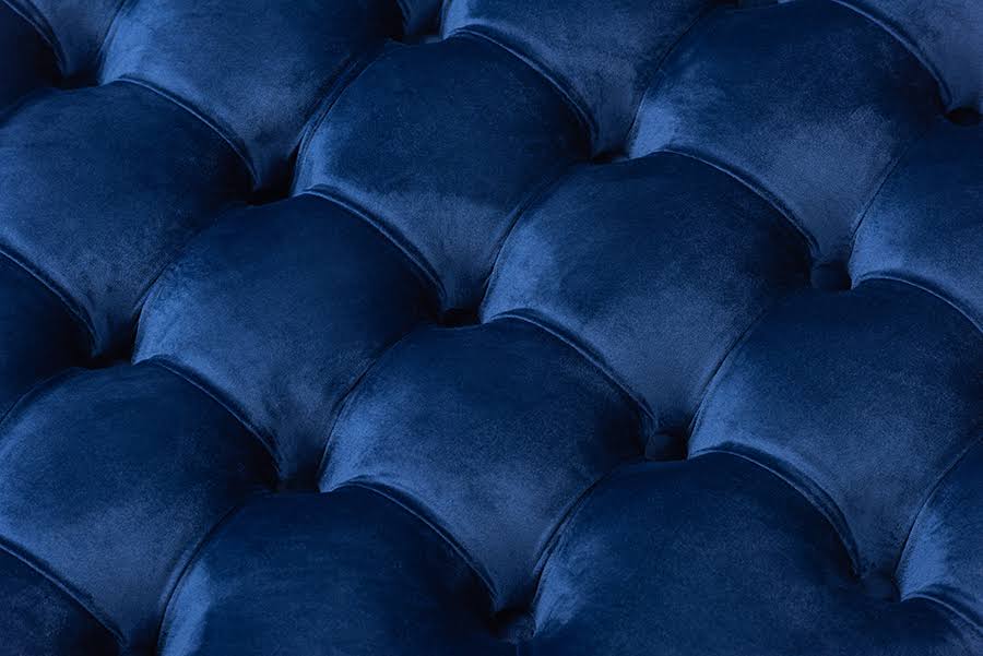 Baxton Studio Inglehart Tufted Ottoman, Grey Linen