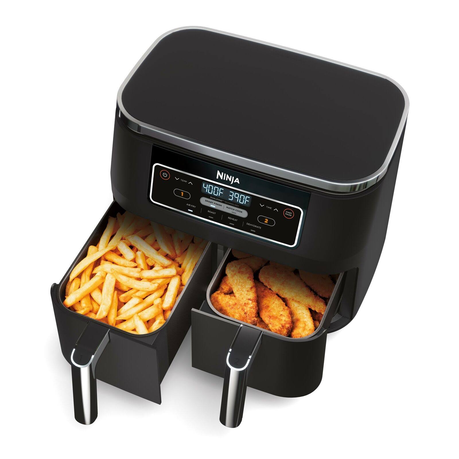 Ninja DZ100 Foodi 4-in-1 8 qt 2-Basket Air Fryer with DualZone Technology