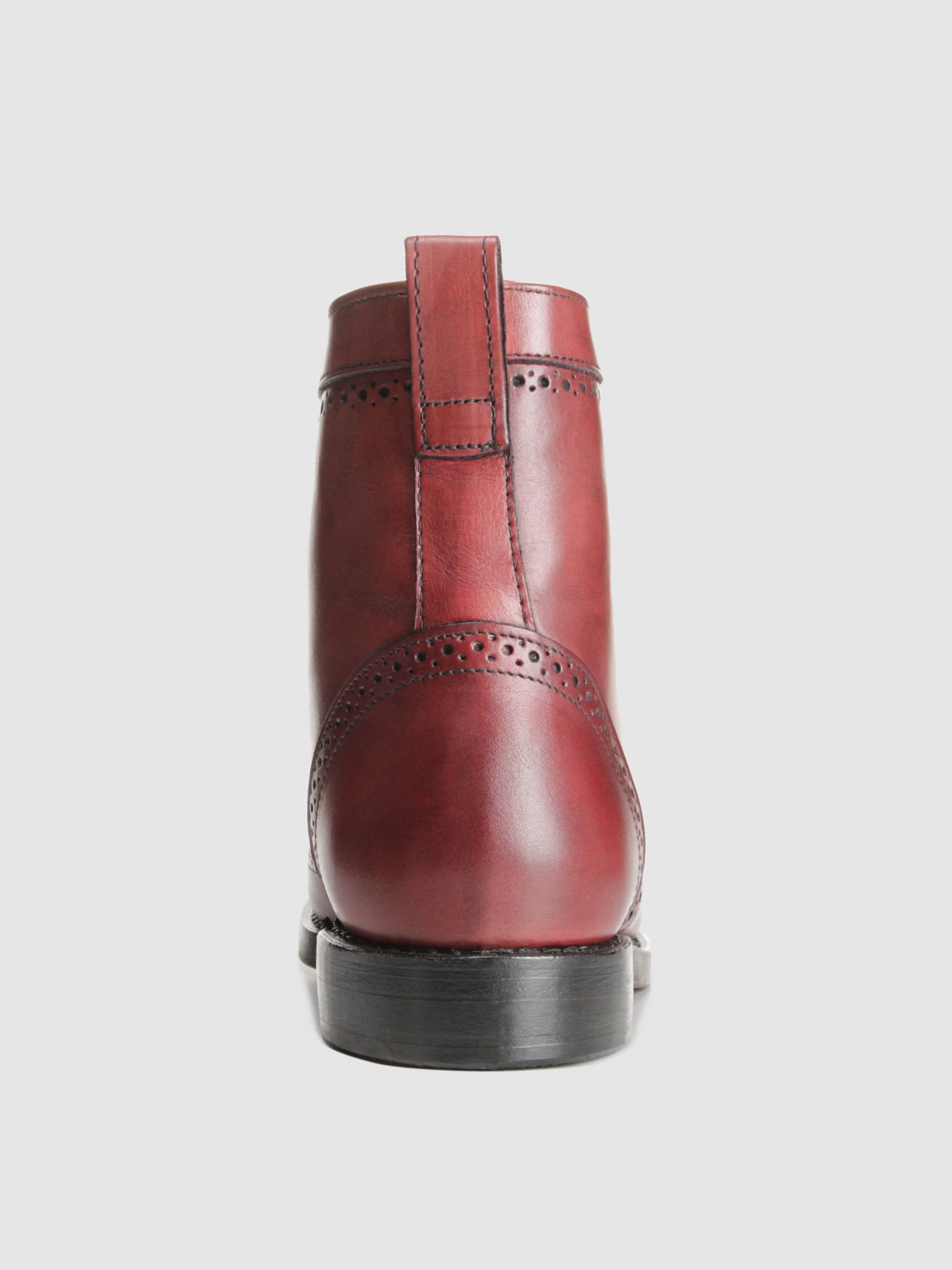 Men's Wingtip Dress Boots - Dalton - Oxblood - Allen Edmonds