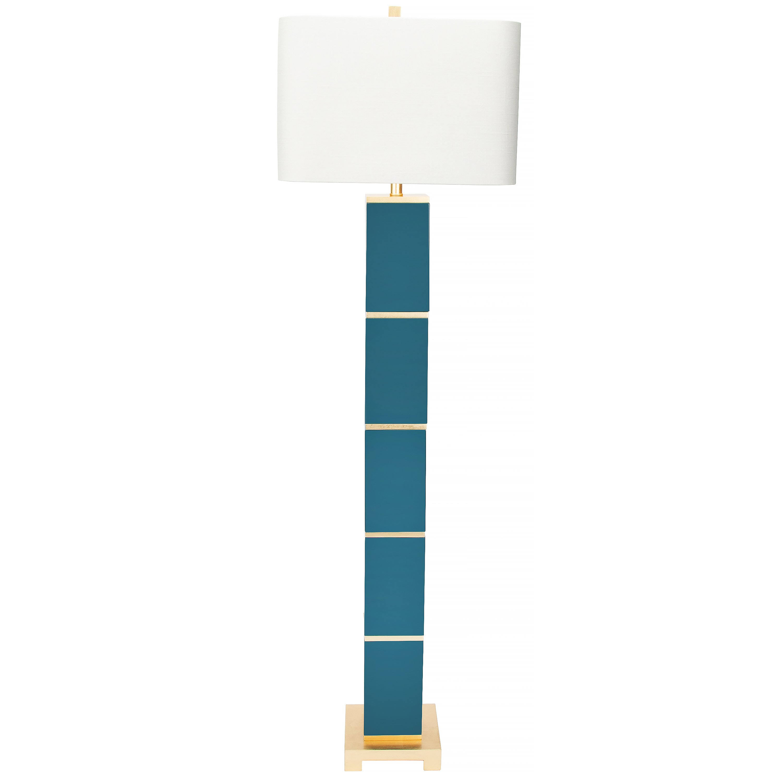 Couture Peacock Teal Floor Lamp