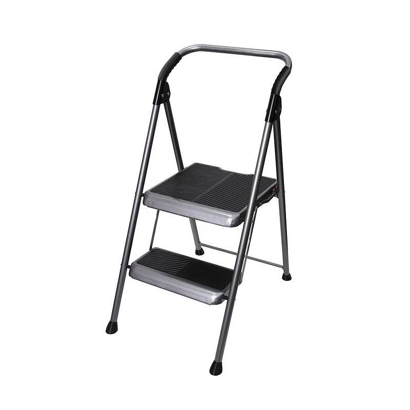 2 Steps, Steel Step Stool, 250 lb. Load Capacity, Gray Werner S322B-4