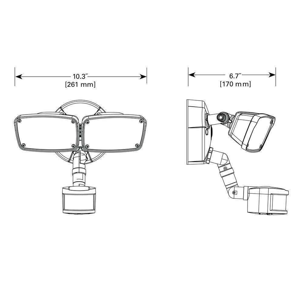 Halo MST20C18W LED Dual Head Smart Motion Light, White