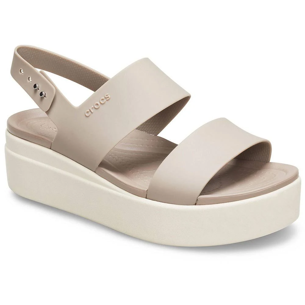 Crocs Brooklyn Low Wedge Women's Wedge Shoes Mushroom/Stucco : 10 M