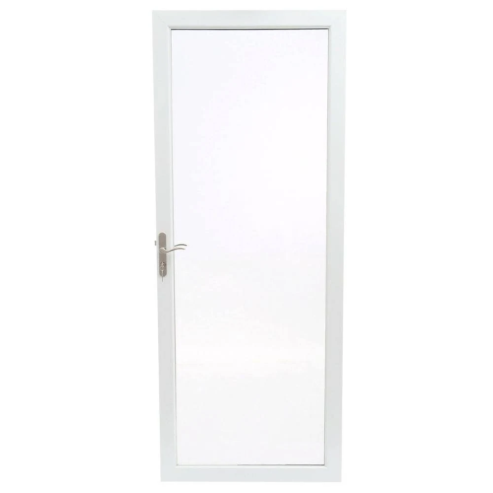 Andersen 32 in. x 80 in. 2000 Series White Universal Fullview Aluminum Storm Door with Nickel Hardware