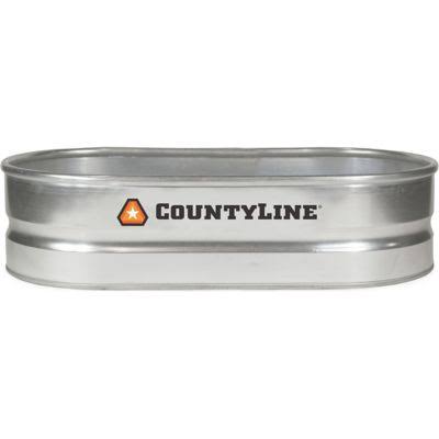 CountyLine Oval Galvanized Stock Tank, 2 ft. W x 4 ft. L x 1 ft. H, WT214