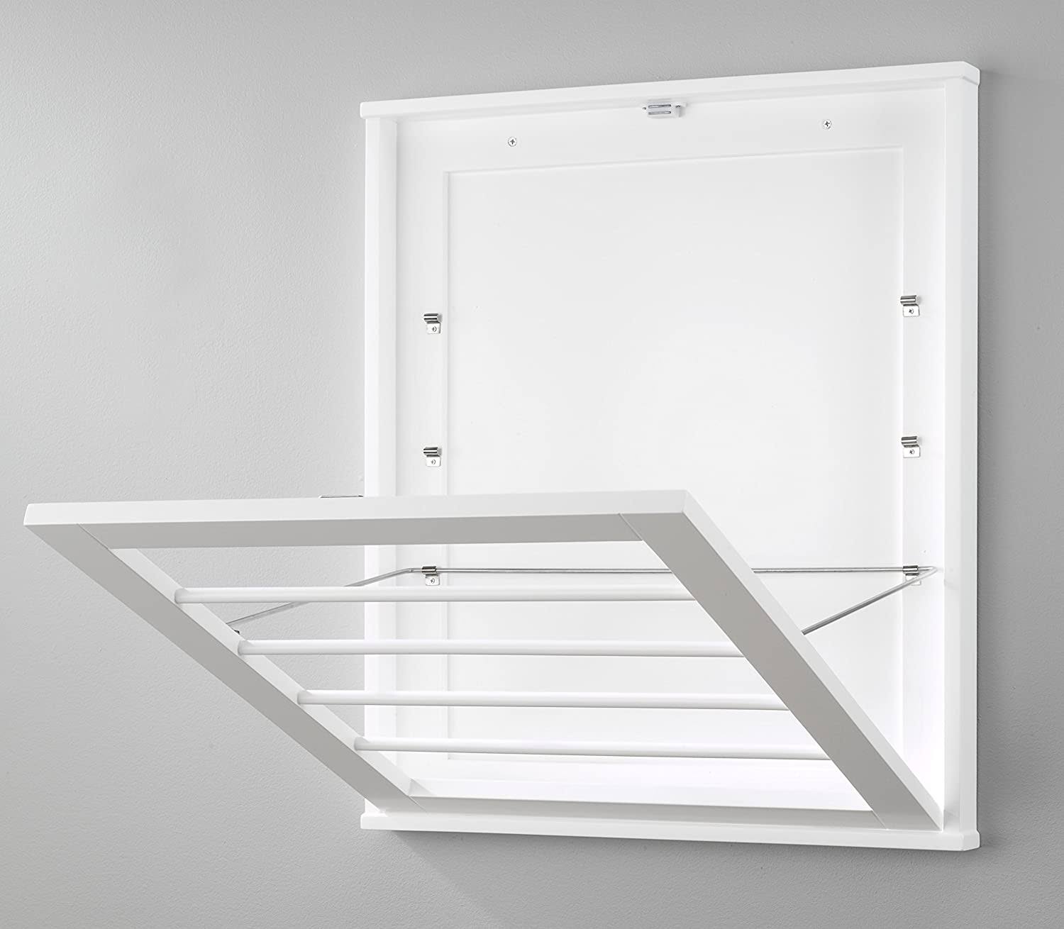 Whitmor Wall Mounted Drying Rack, White