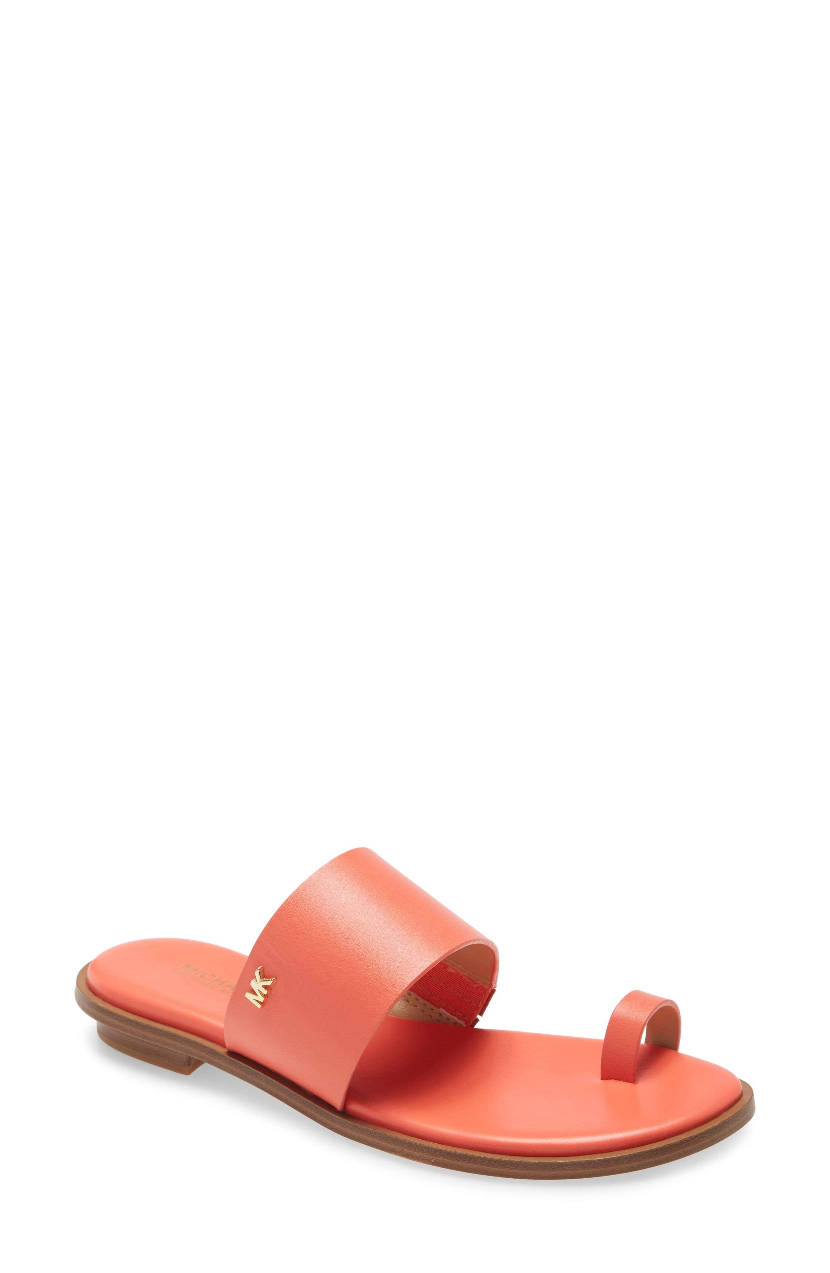 Michael Michael Kors Women&s August Flat Sandals - Pink Grapefruit