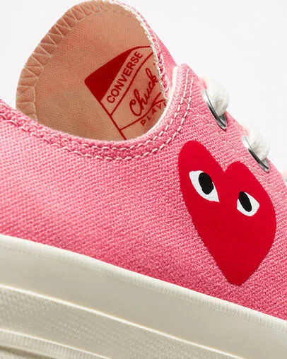 Converse x Play Comme des Gar?ons Chuck 70 (Pink Size 8) Unisex Canvas Shoes