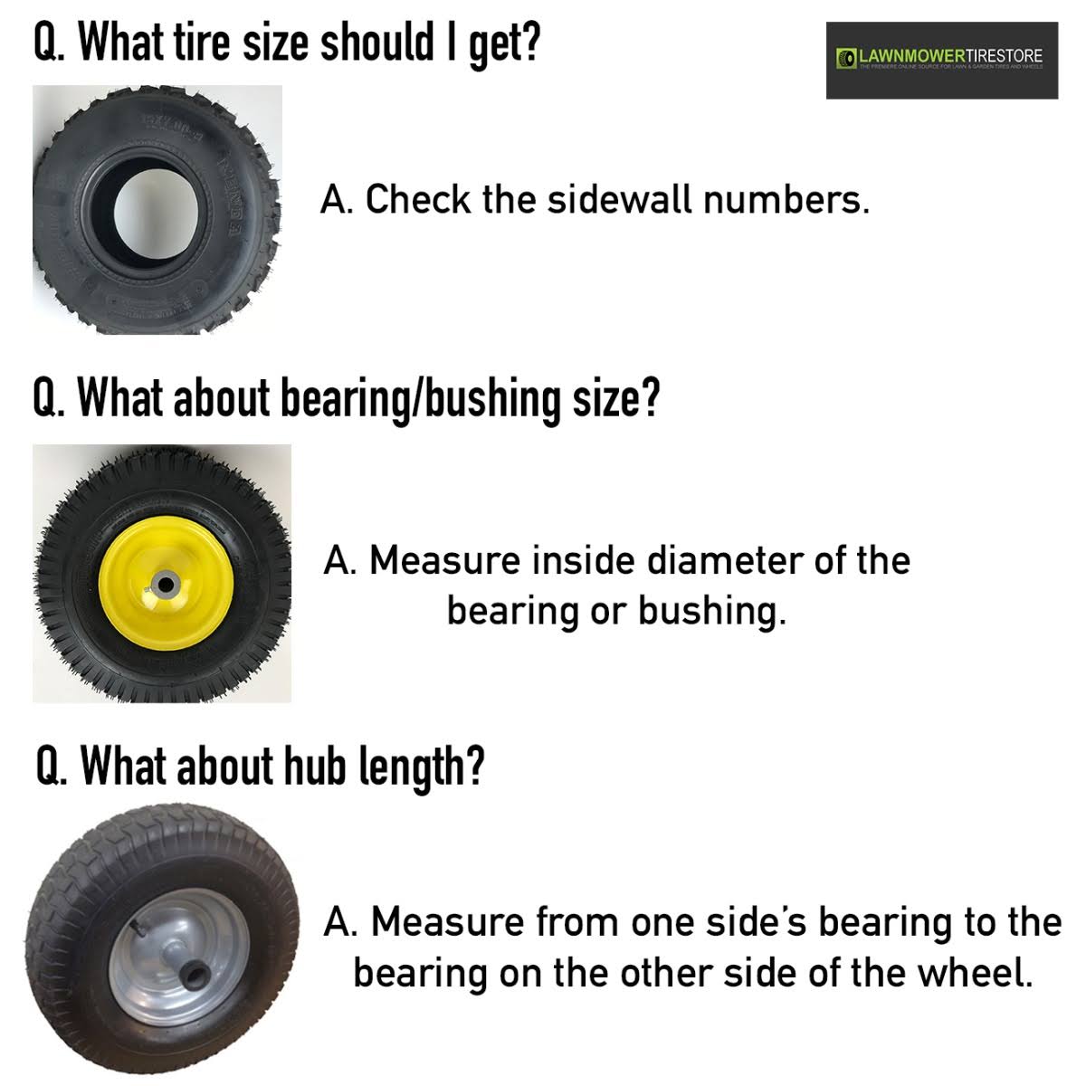 Set of 2 - 15x6.00-6 Lawn Mower Tire and Rim - Fits on 3/4 inch Axle