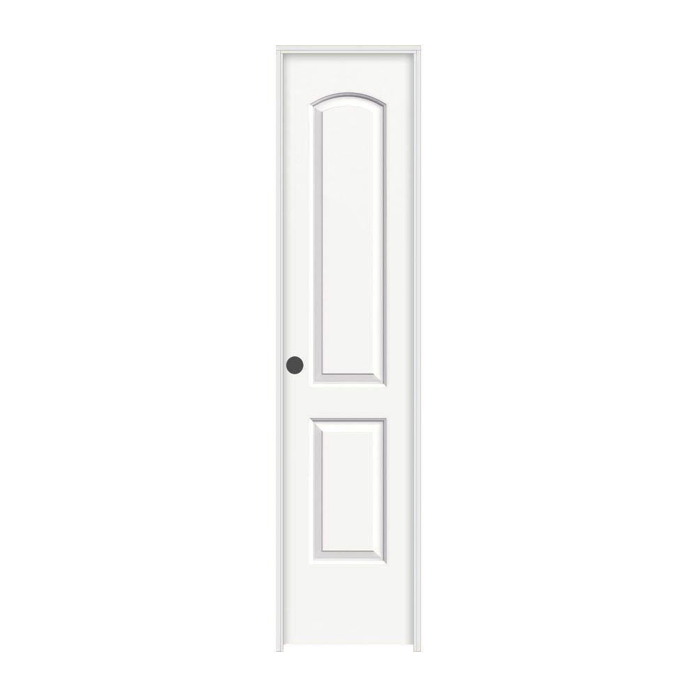 JELD-WEN 18 in. x 80 in. Continental White Painted Right-Hand Smooth Molded Composite MDF Single Prehung Interior Door
