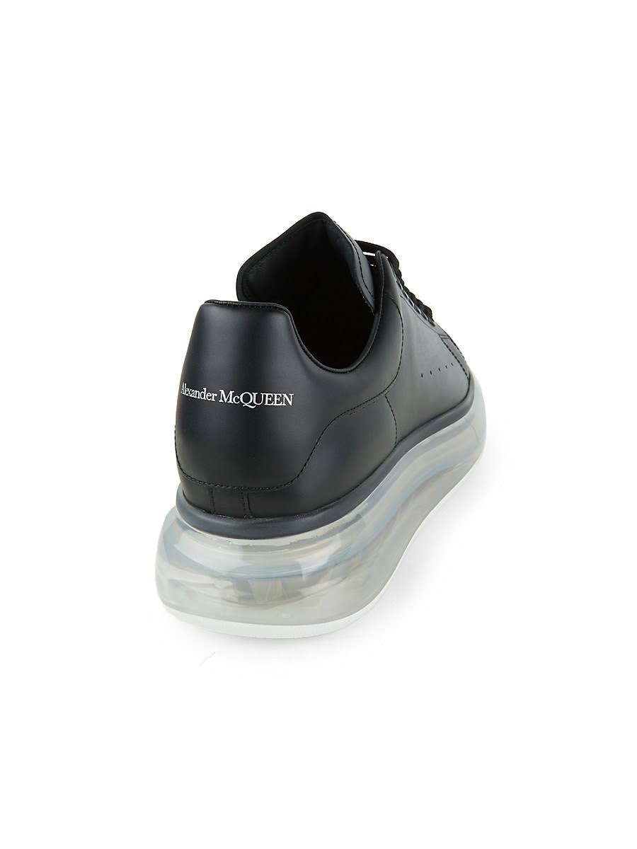 Alexander McQueen Men's Oversized Transparent Sole Sneakers - White/Black