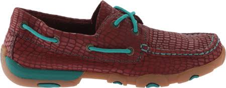 Twisted x Women's WDM0035 Driving Moc, Red/Turquoise Leather