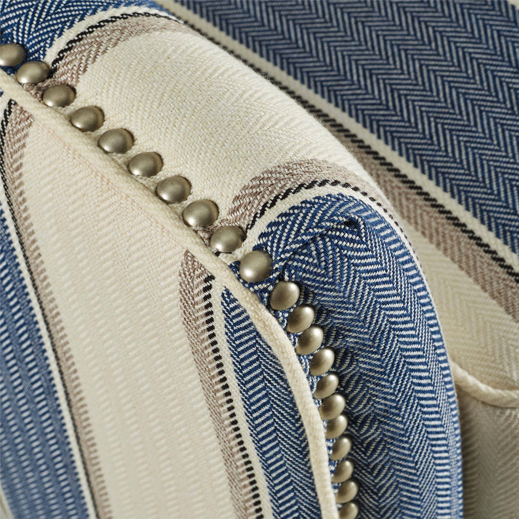 Kerrie Accent Chair Striped Blue/White - Dorel Living