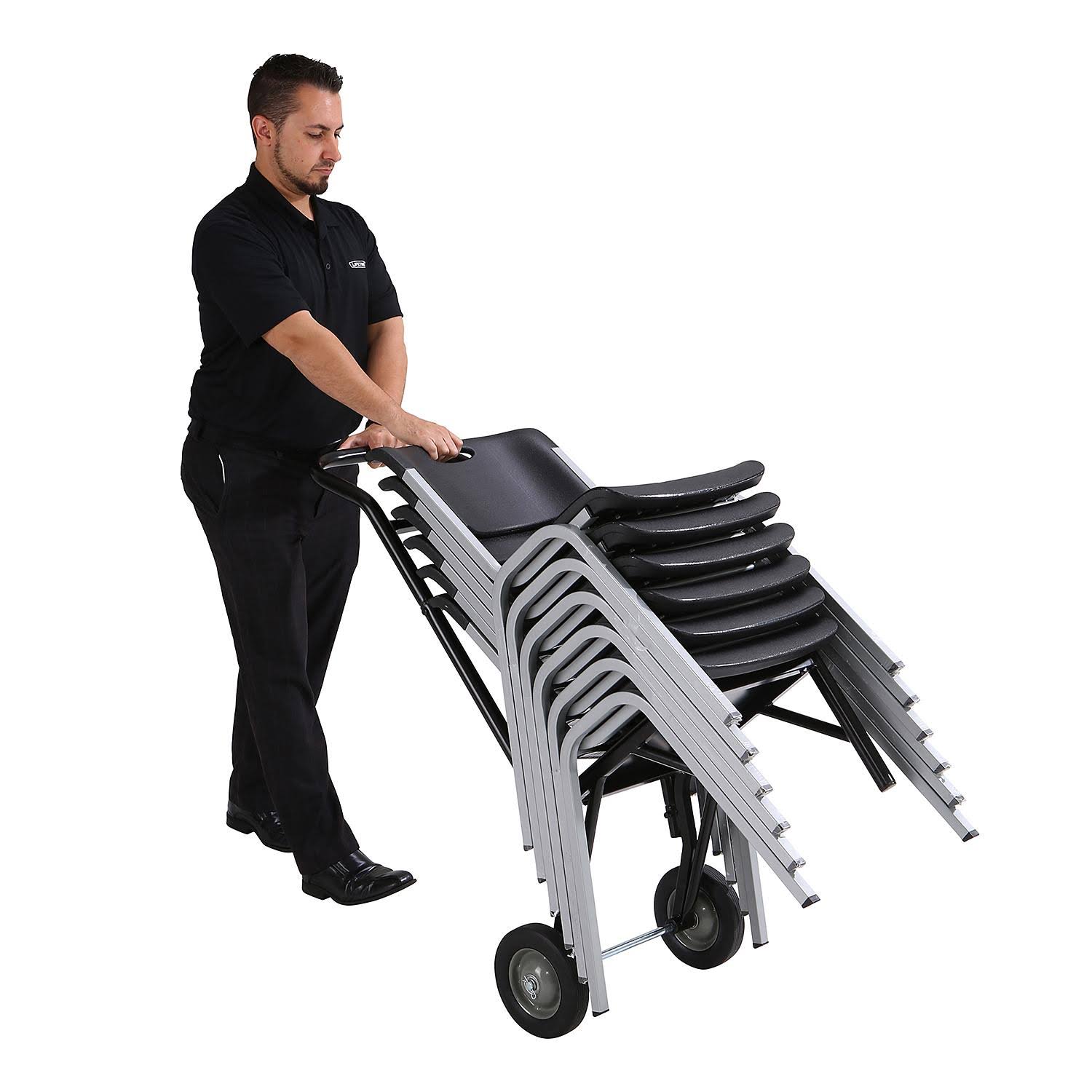 Lifetime 80527 Black Stacking Chair Dolly