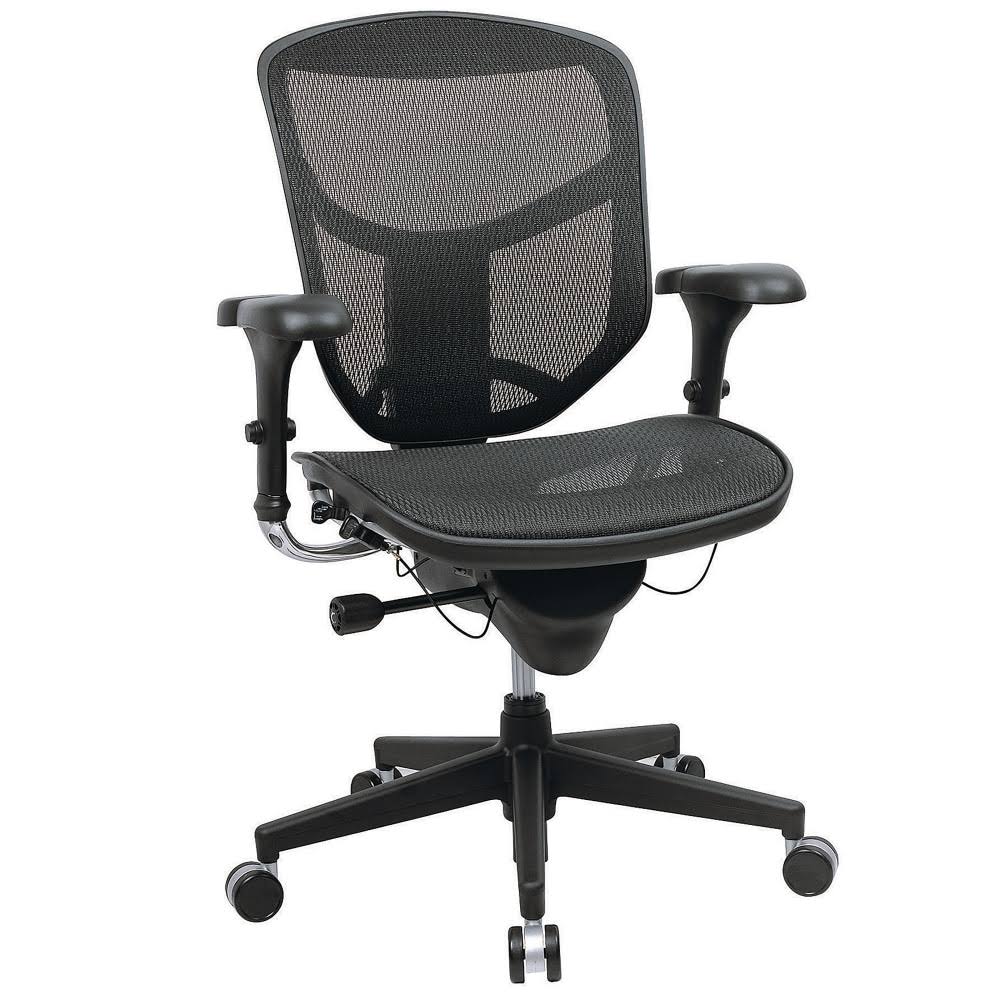 WorkPro Quantum 9000 Mesh Series Mid-Back Desk Chair, Black