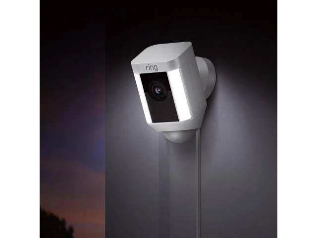 Ring Spotlight Wired Security Camera In White