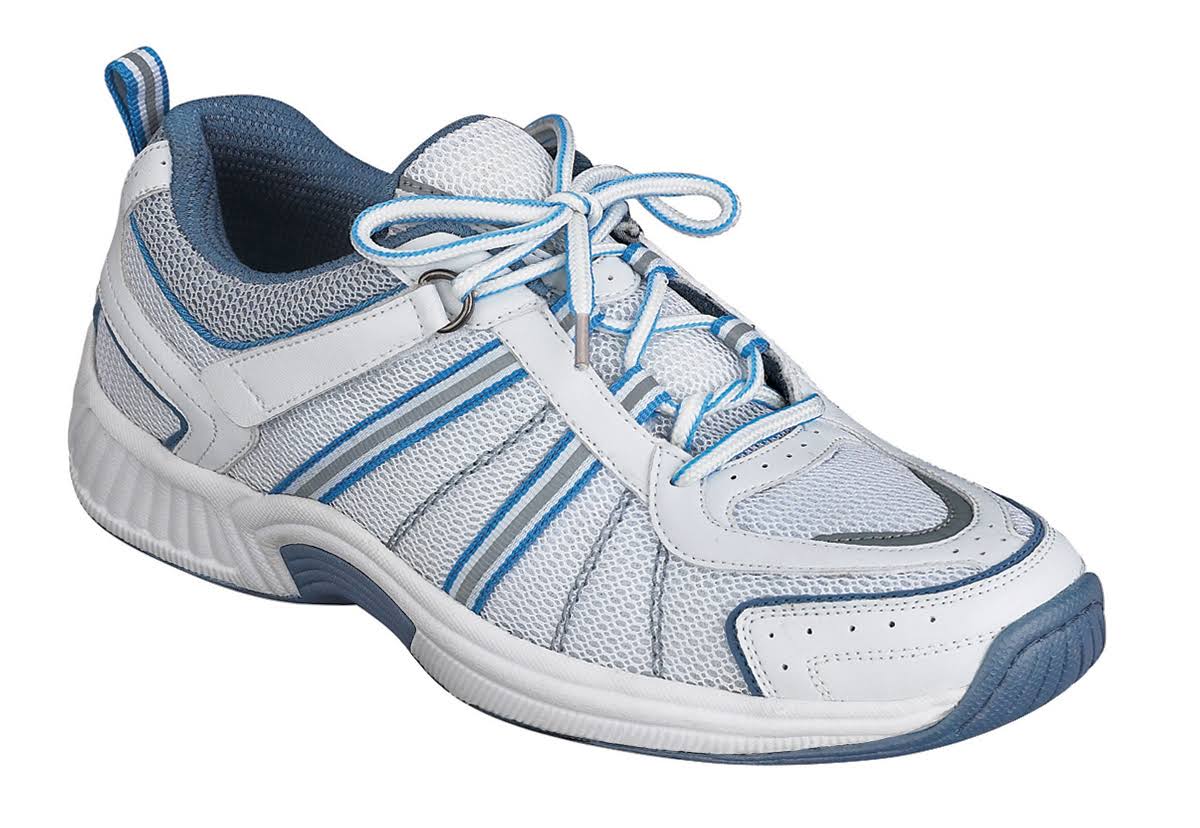 Orthofeet Tahoe Women&s Athletic Tieless Shoes White - 5 Medium