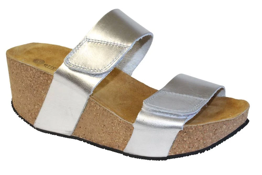 Eric Michael Womens Lily Sandal, Size: 38 EU, Silver