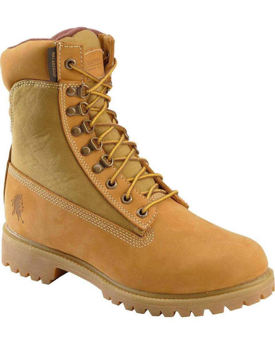 Chippewa Men's 8-Inch Waterproof Nubuck Work Boots