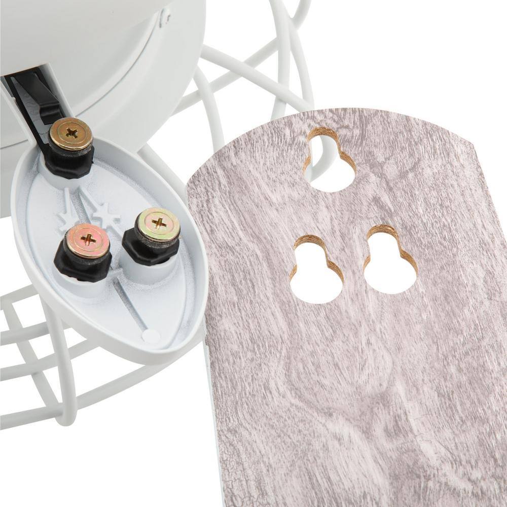 Home Decorators Collection Ellard 52 in. LED Matte White Ceiling Fan Light Kit