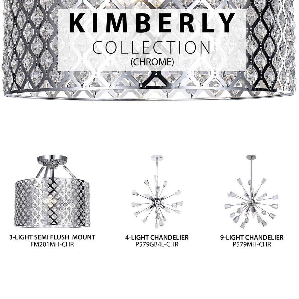 Home Decorators Collection 4- Light Chandelier Kimberly Chrome Finish