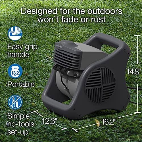 Lasko 7050 Misto Outdoor Misting Fan - Features Cooling Misters, Ideal for Camp