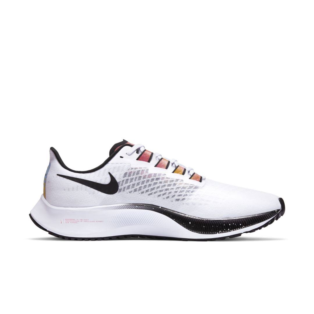 Nike Men's Air Zoom Pegasus 37 Running Shoes, White/Black/Multi