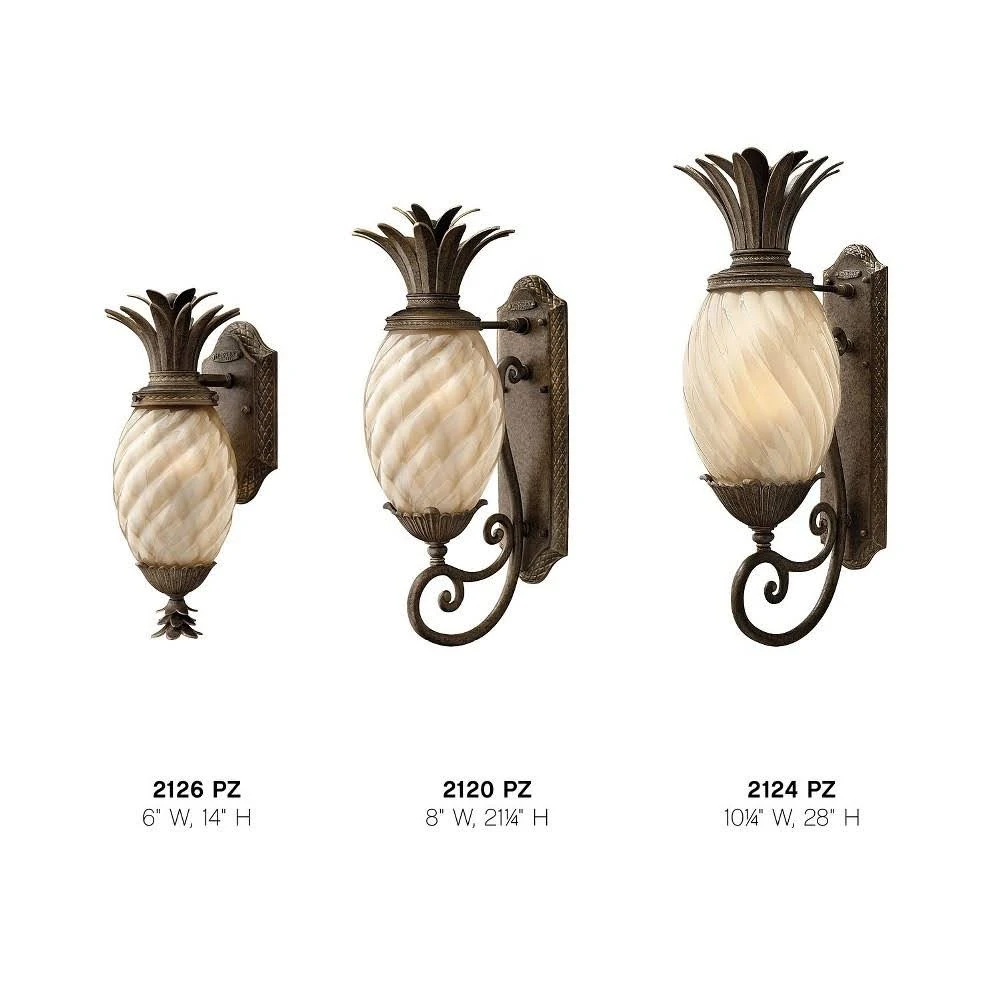 Hinkley Lighting 2126PZ-LED Plantation Outdoor Wall Light, Pearl Bronze