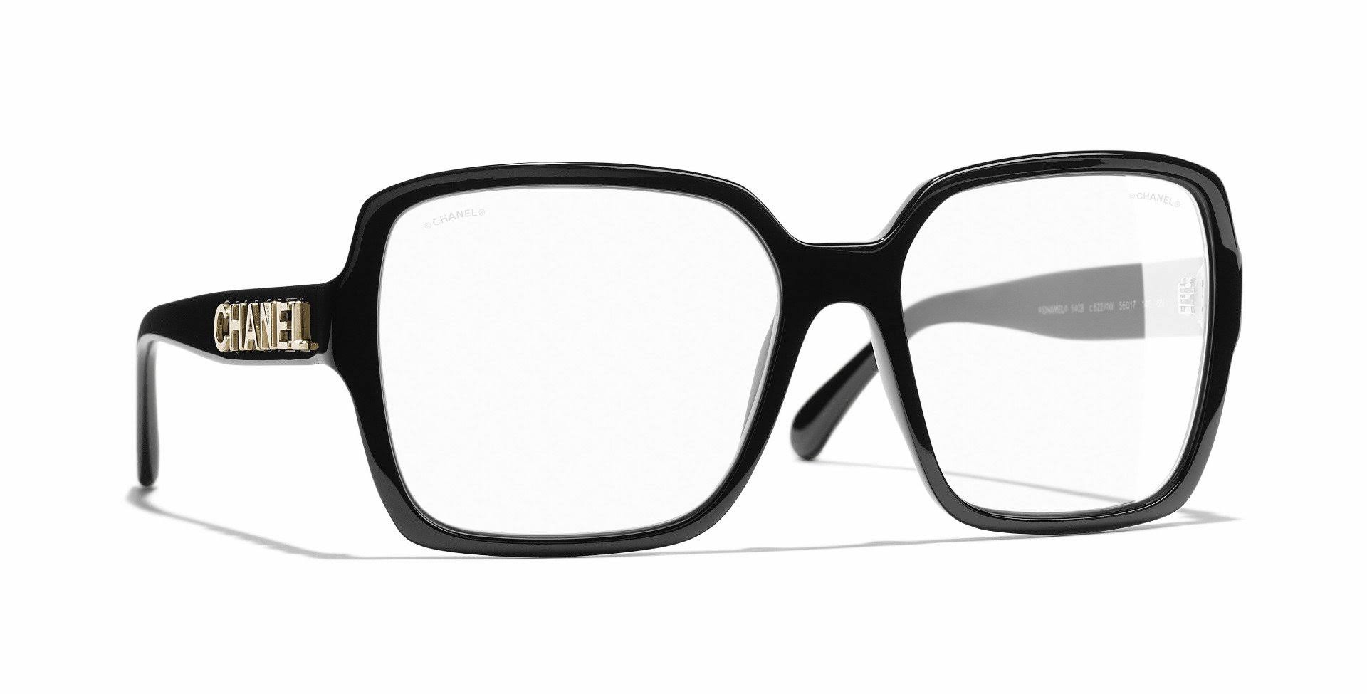 Chanel CH5408 - C6221W Black u0026 Gold - Size: 56