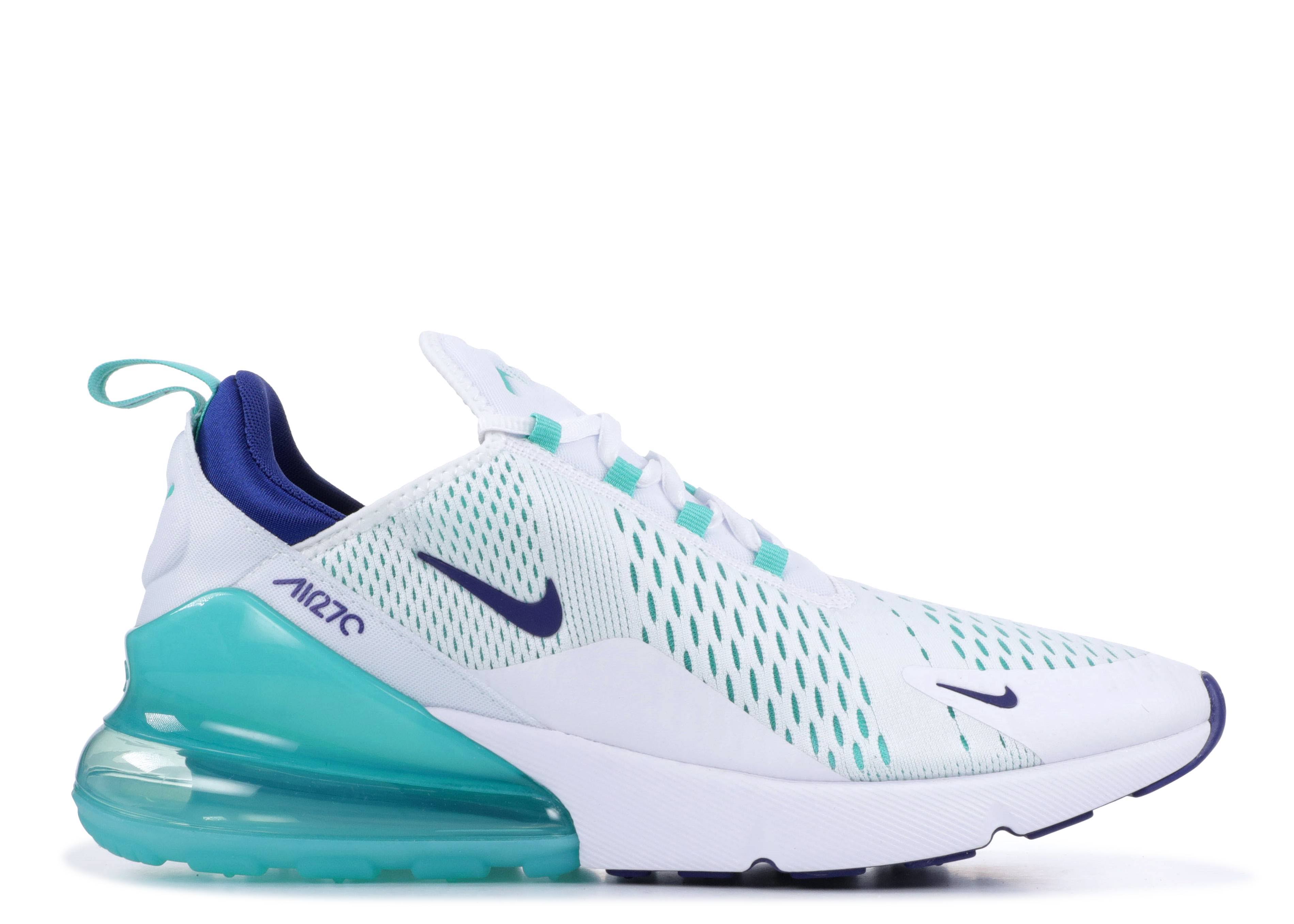 Nike Air Max 270 White Hyper Jade Deep Royal Blue