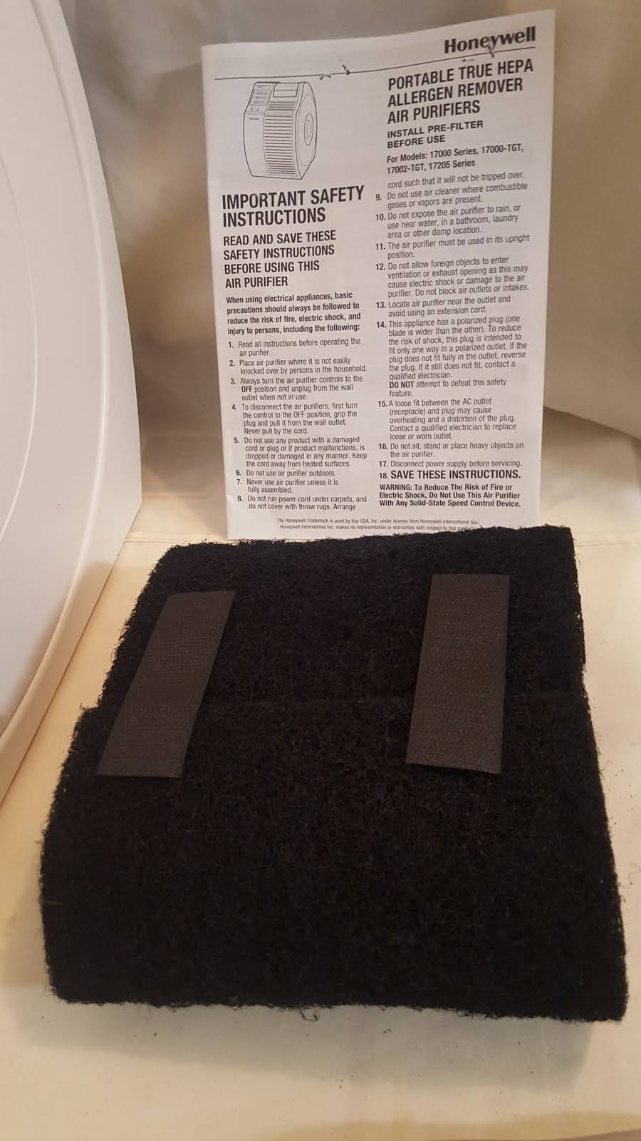 Honeywell 17000-S QuietCare Allergen Remover Air Purifier, White