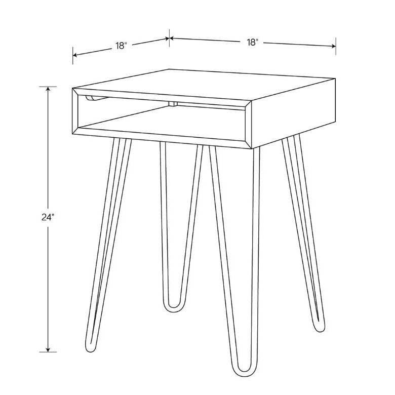 Hair Pin Accent Table Espresso Brown - Room Essentials