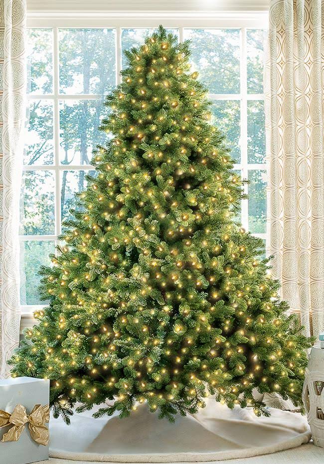 6.5& Cypress Spruce Artificial Christmas Tree with 1000 Warm White u0026 Multi-Color Color LED Lights