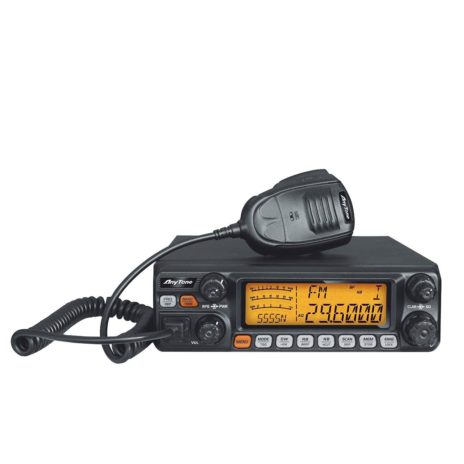 Anytone AT-5555N 10 Meter Amateur Radio for Truck, with SSB/FM/AM/PA Mode,High Power Output 12W AM,30W FM,SSB 30W Pep