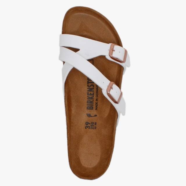 Birkenstock Yao Birko-Flor White Two-Strap Sandals